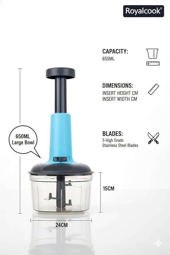 Mini Manual Push Chopper: Versatile Kitchen Food Processor