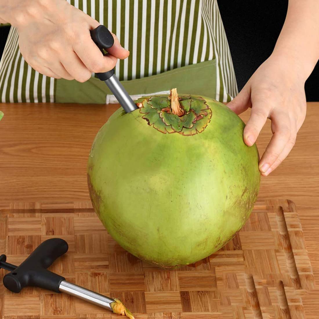 Stainless Steel Anti-Rust Coconut Knife Opener Tool