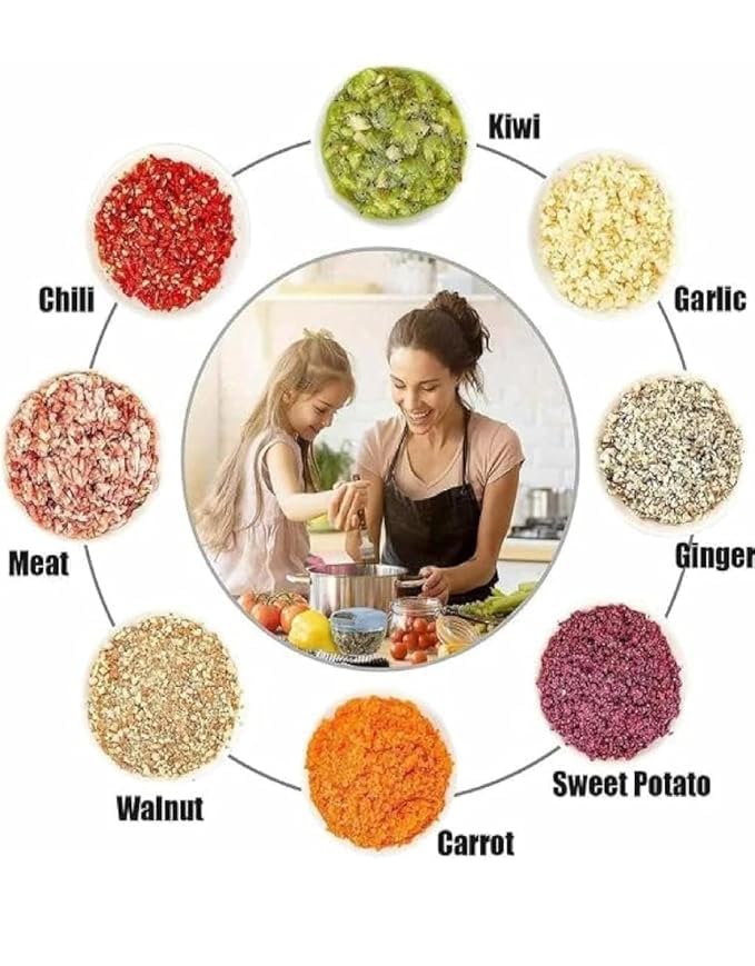 Mini Manual Push Chopper: Versatile Kitchen Food Processor
