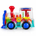 Transparent Electric Gear Train Toy with Lights & Music 1+ Year Old Boys and Girls kids