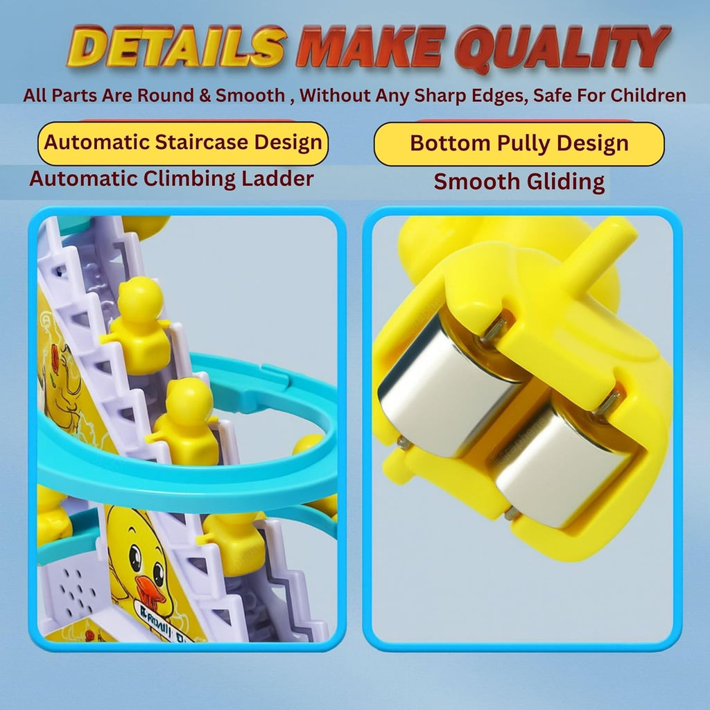 Duck Escalator Track Set: Musical Stair Climbing Toy for Toddlers