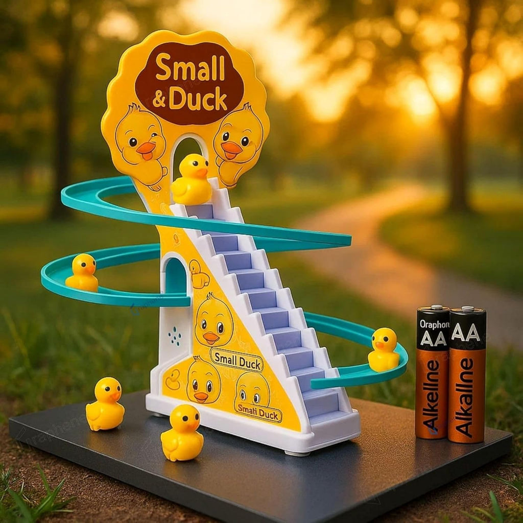 Duck Escalator Track Set: Musical Stair Climbing Toy for Toddlers