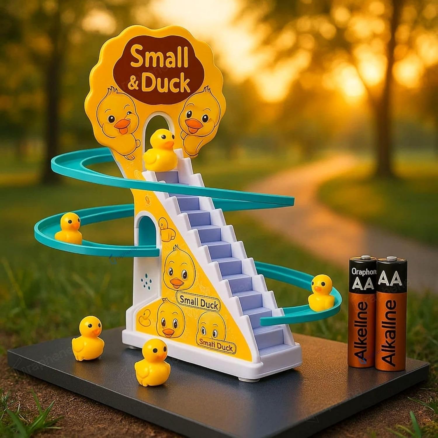 Duck Escalator Track Set: Musical Stair Climbing Toy for Toddlers