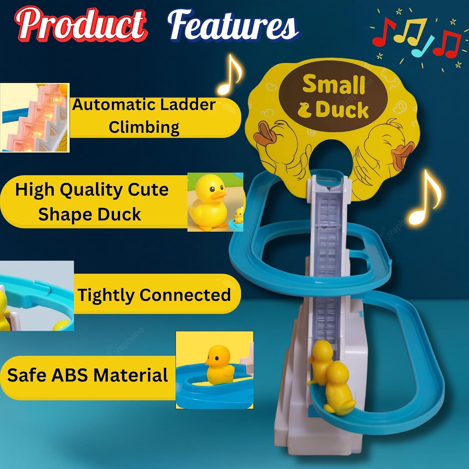 Duck Escalator Track Set: Musical Stair Climbing Toy for Toddlers