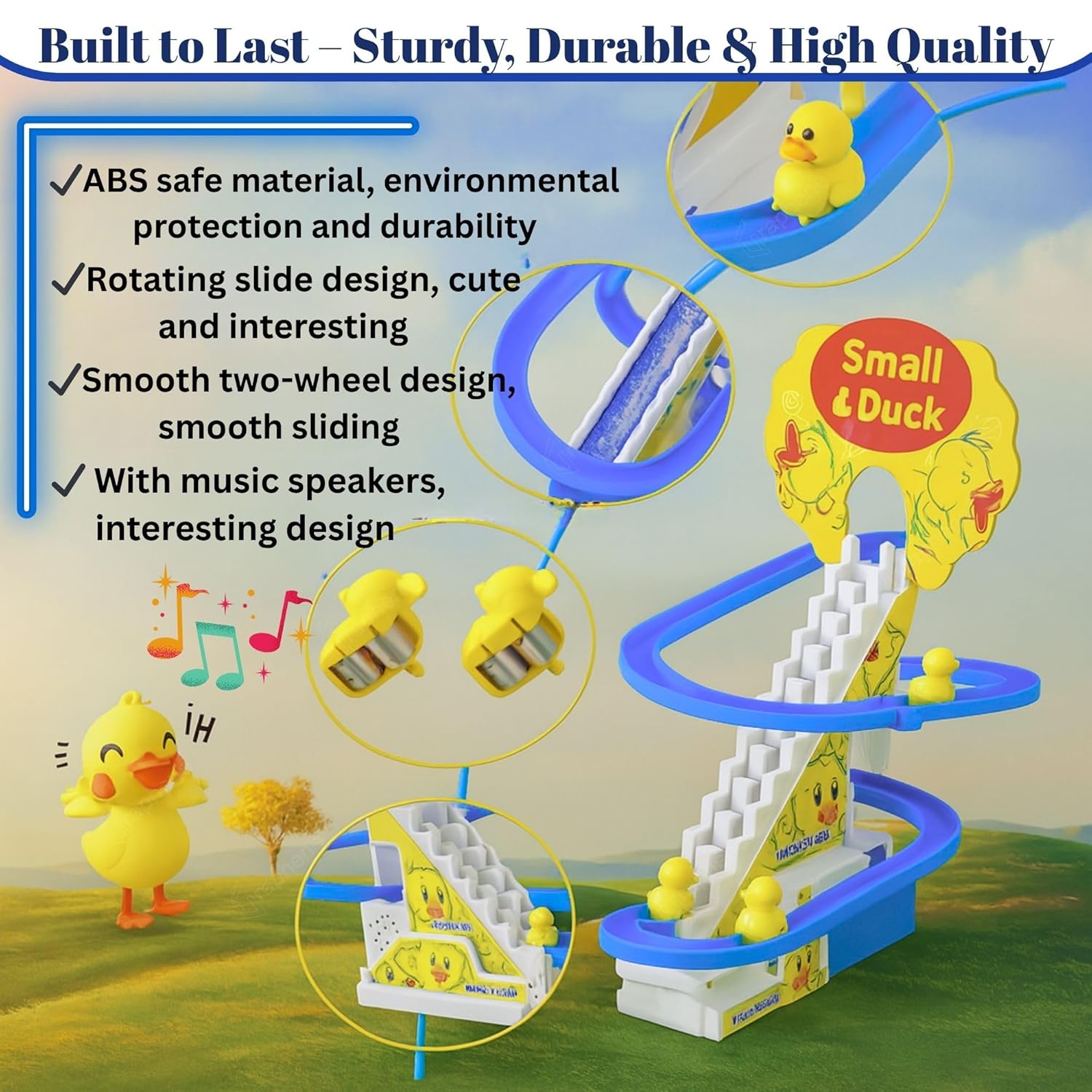 Duck Escalator Track Set: Musical Stair Climbing Toy for Toddlers