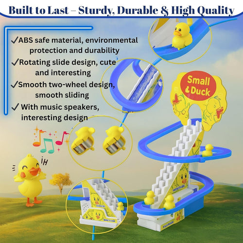 Duck Escalator Track Set: Musical Stair Climbing Toy for Toddlers